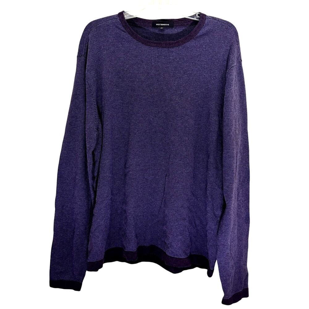 Westzeroone Men's Purple Pullover Long Sleeve Crew Neck Sweater XL NWOT